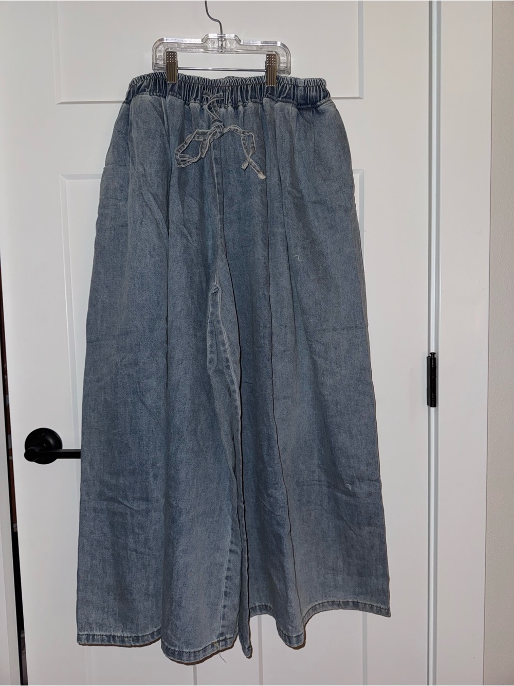 Wide-Leg Baggy Jean Denim Pants